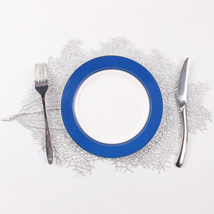 Silver leaf plate below