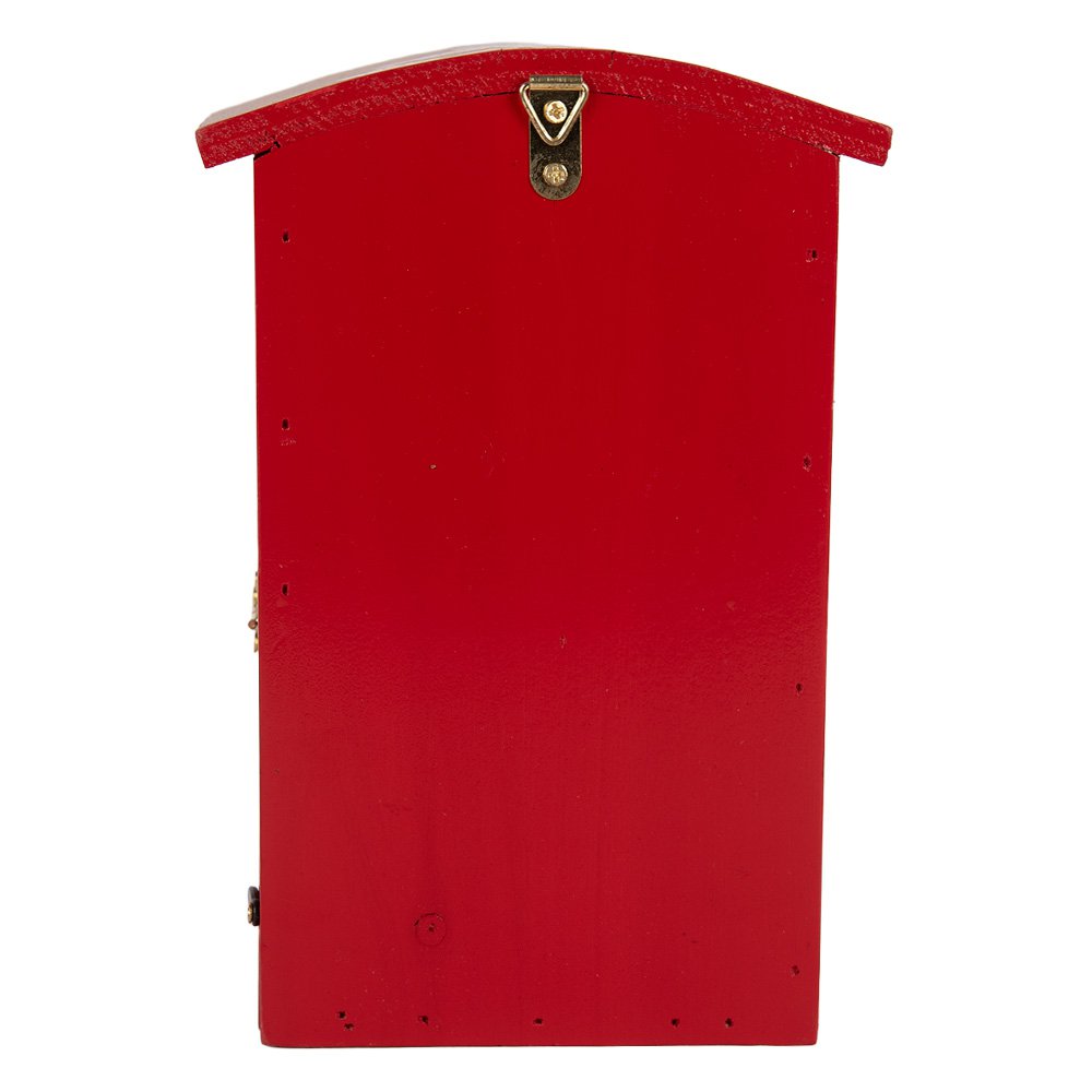 Vogelhuis 14x12x21 cm Rood Hout