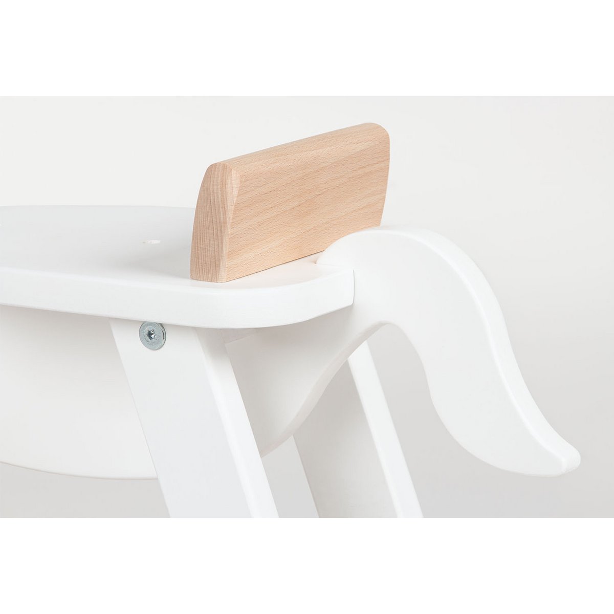 Rocking Horse "Pinolino" with ring, white/natural