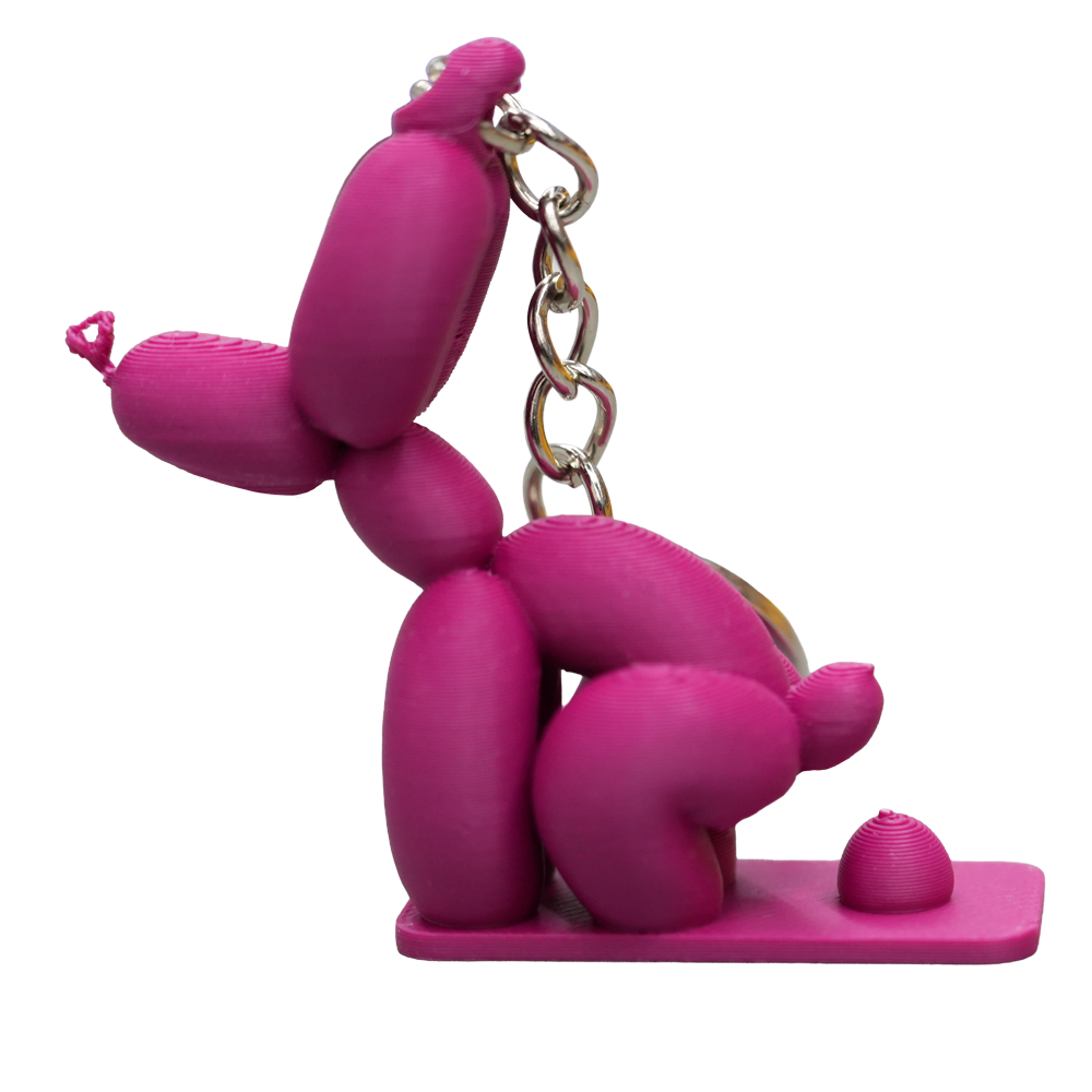 Sleutelhanger ballon hond poepend PLA