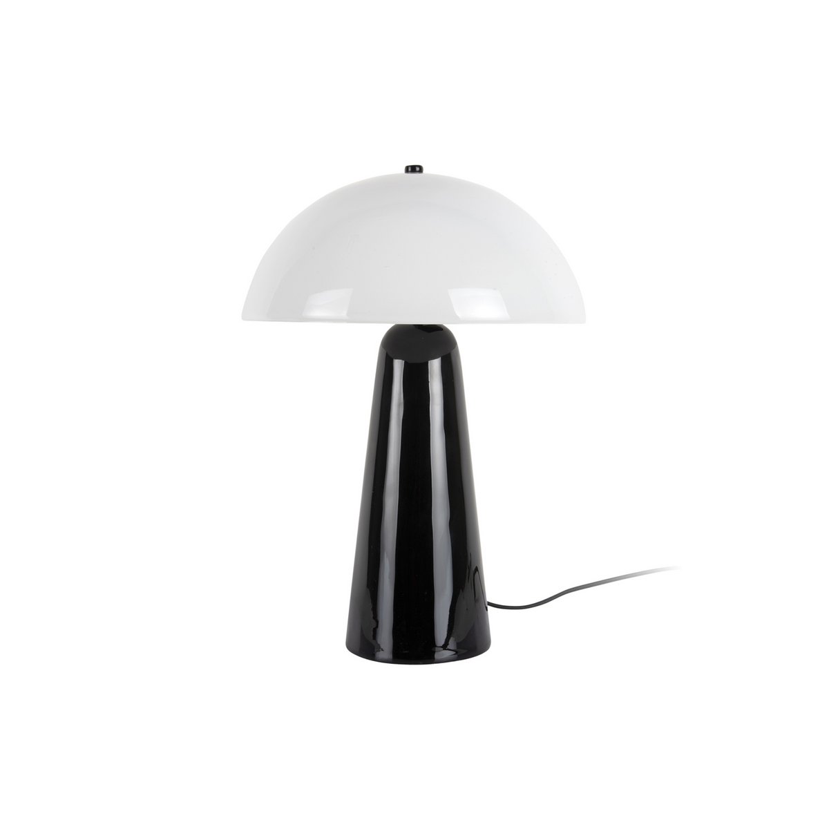 Tafellamp glas zwart 30 cm