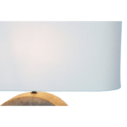 Tafellamp keramiek linnen groen beige 55 cm