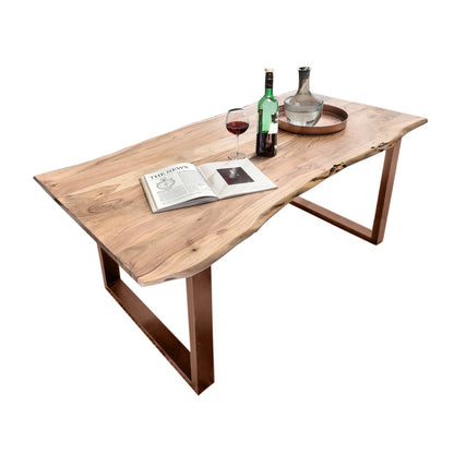 Table 160x85 cm, natural acacia, 36 mm
