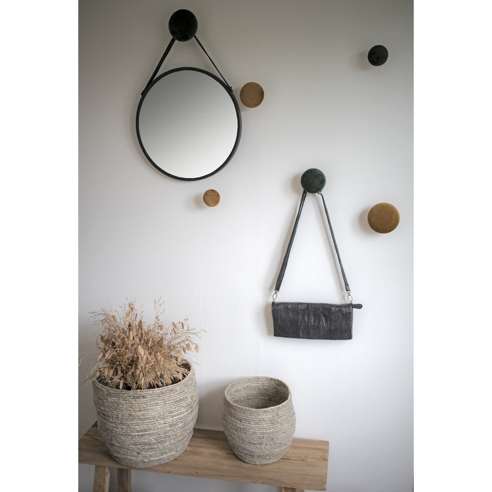 Spiegel rond Ø38 cm staal zwart