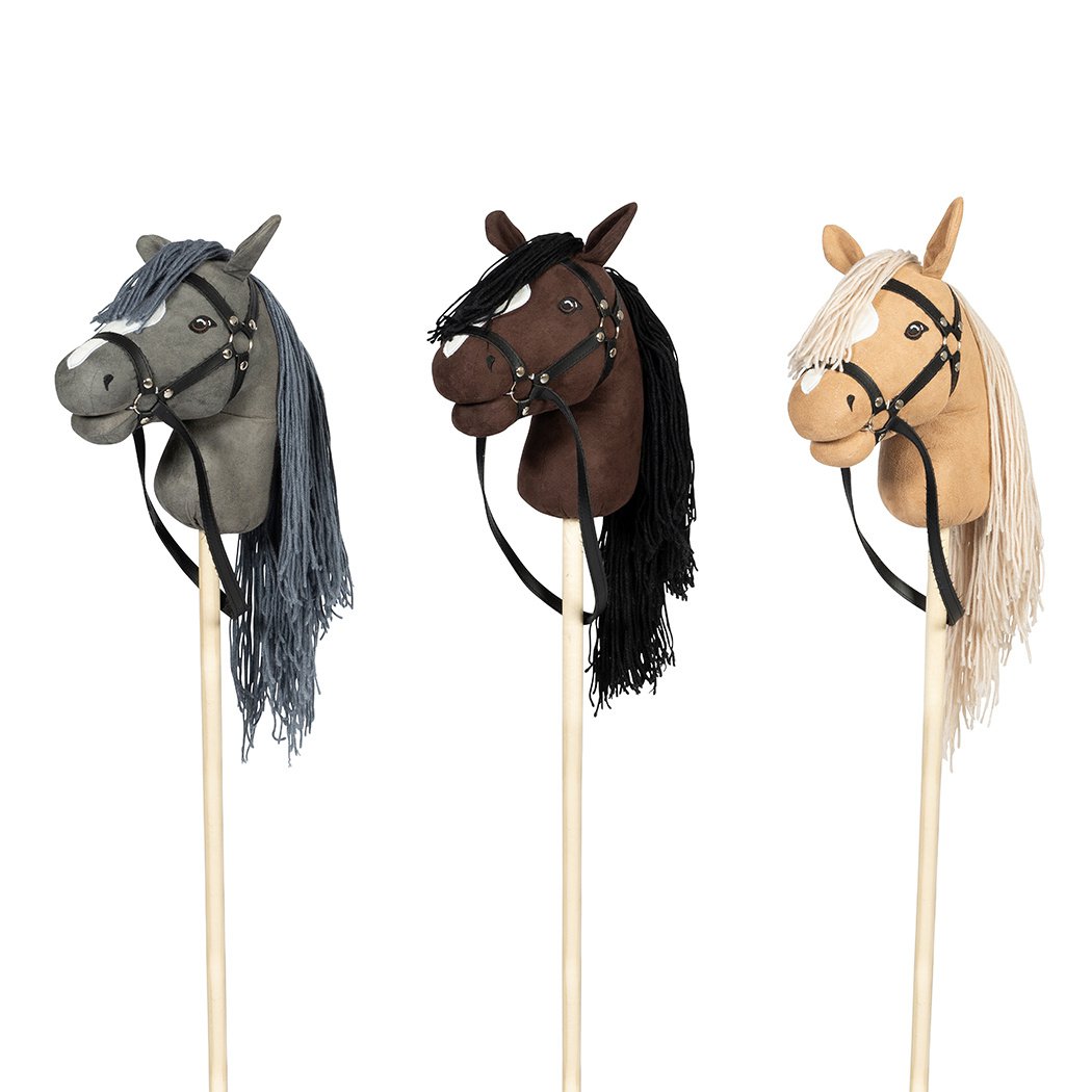 Stokpaard bruin met afneembare staart