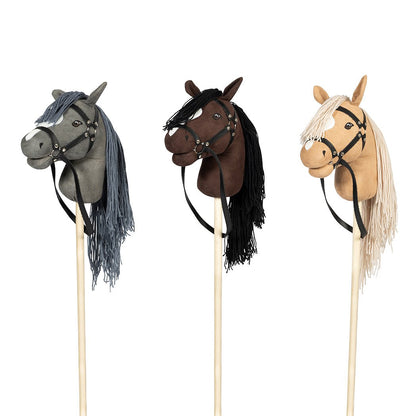 Stokpaard bruin met afneembare staart