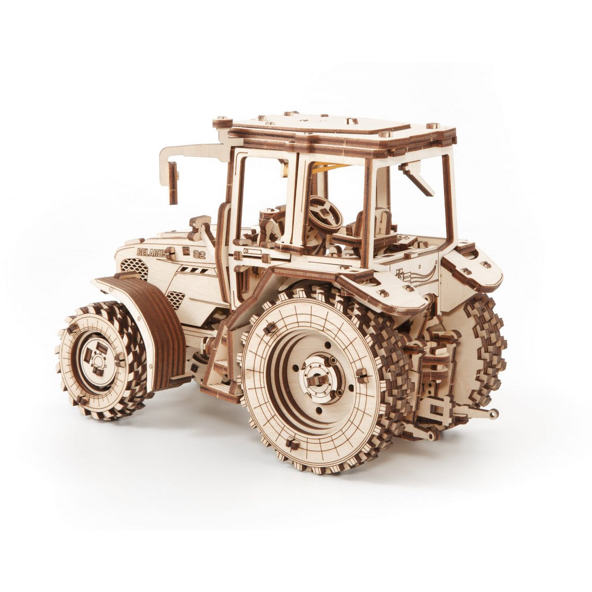 Houten tractor puzzel 269 onderdelen 21.8x11.8x15.5 cm