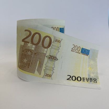 Toiletpapier nep 200 euro biljetten