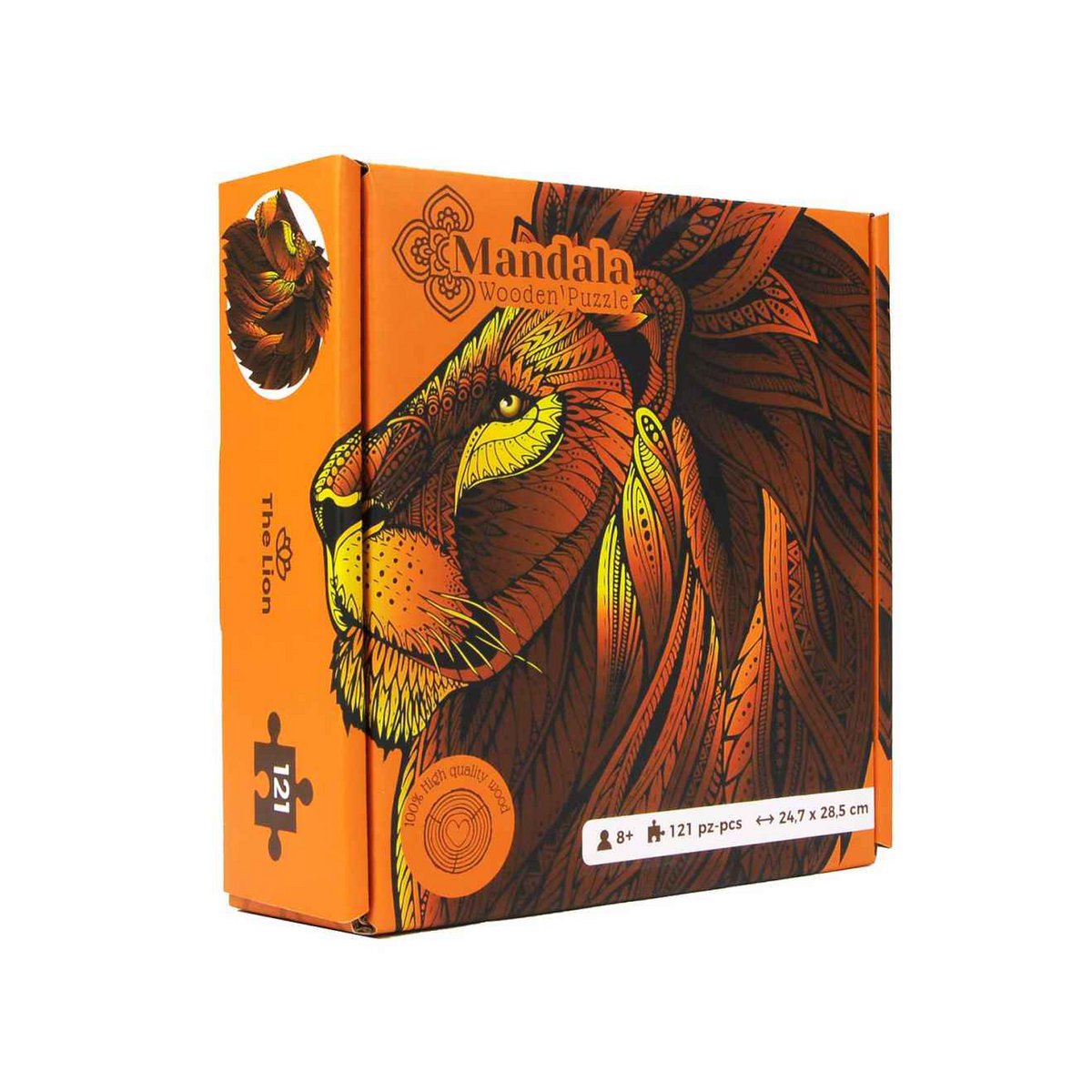 Houten legpuzzel leeuw 121 stukjes 24,7x28,5 cm