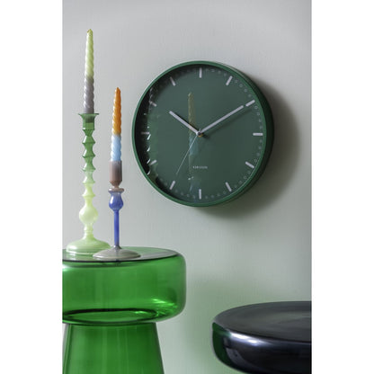 Wandklok Karlsson 30 cm groen aluminium