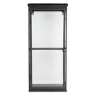 Vitrinekast 31x21x70 cm zwart ijzer glas