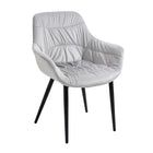 Fauteuil lichtgrijs fluweel 63x61x81,5 cm