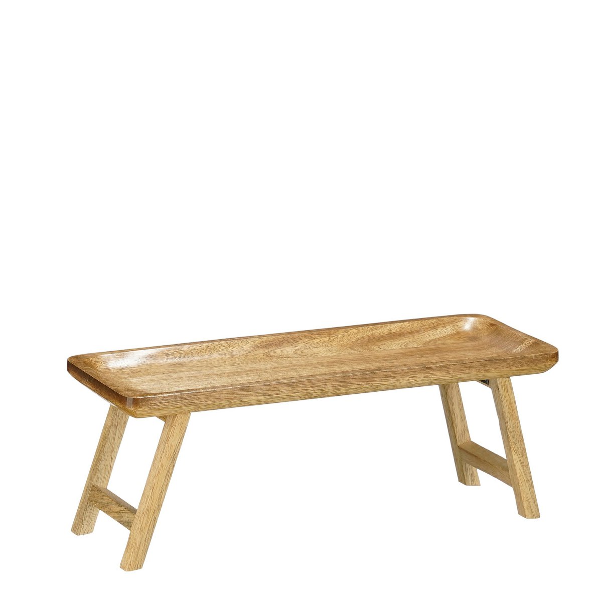 Dienblad mangohout donkerbruin 40x15x15 cm