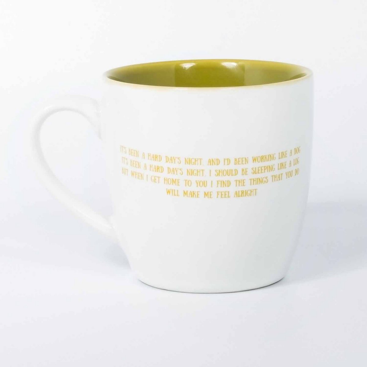 Mokkenset 250 ml keramiek wit geel