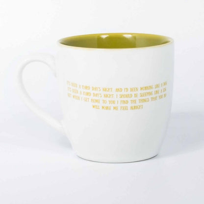Mokkenset 250 ml keramiek wit geel
