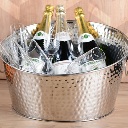 Champagne-emmer 25x40x40 cm roestvrij staal zilver
