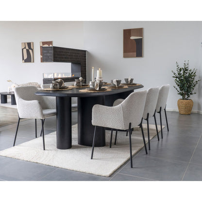 Vloerkleed wol 160x230 cm handgetuft lichtbruin ivoor