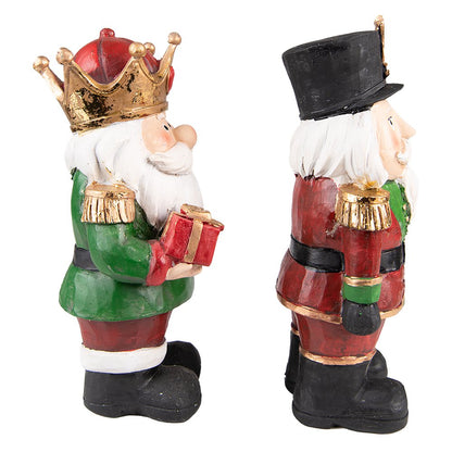 Beeld Notenkraker 21 cm Rood Groen Kunststof Kerstdecoratie