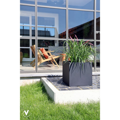 Plantenbak fiberstone 40x40x40 cm zwart