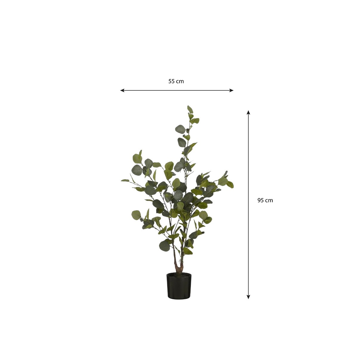 Kunstplant eucalyptus 95x55 cm groen