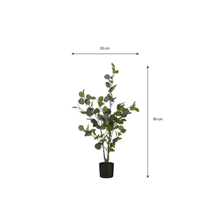 Kunstplant eucalyptus 95x55 cm groen