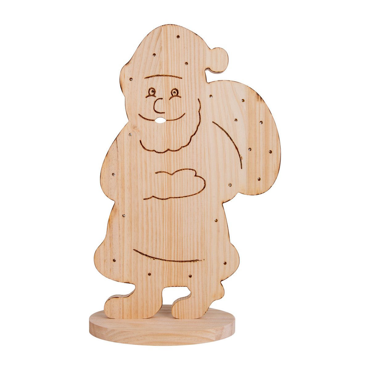 LED Natuurhout Santa Large Buiten Kerstdecoratie Met LED