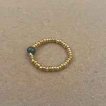 Luna Leena Ring Recycled Green Faceted Bead Nepal