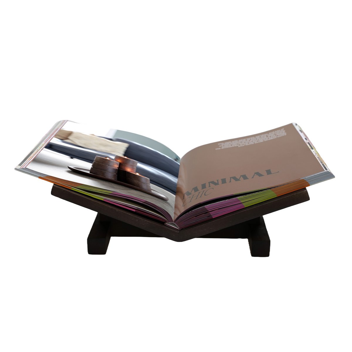 Boekenstandaard walnoothout