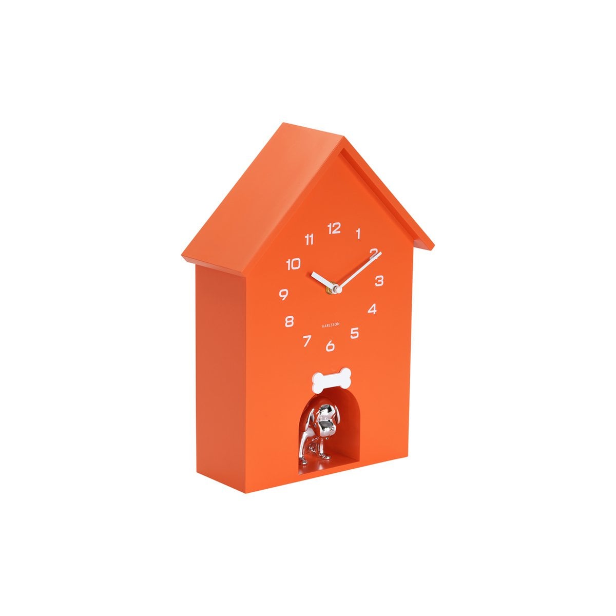 Wandklok Karlsson 37 cm oranje