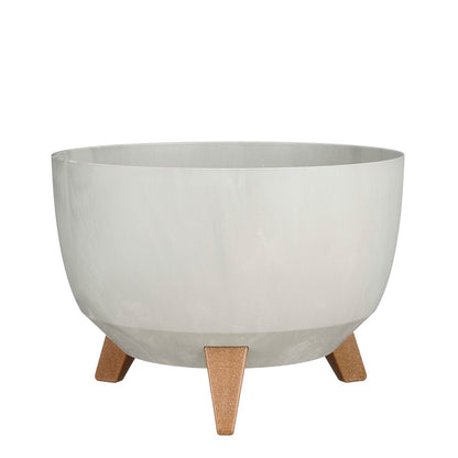 Plantenbak 33x18.5 cm grijs gerecycled plastic