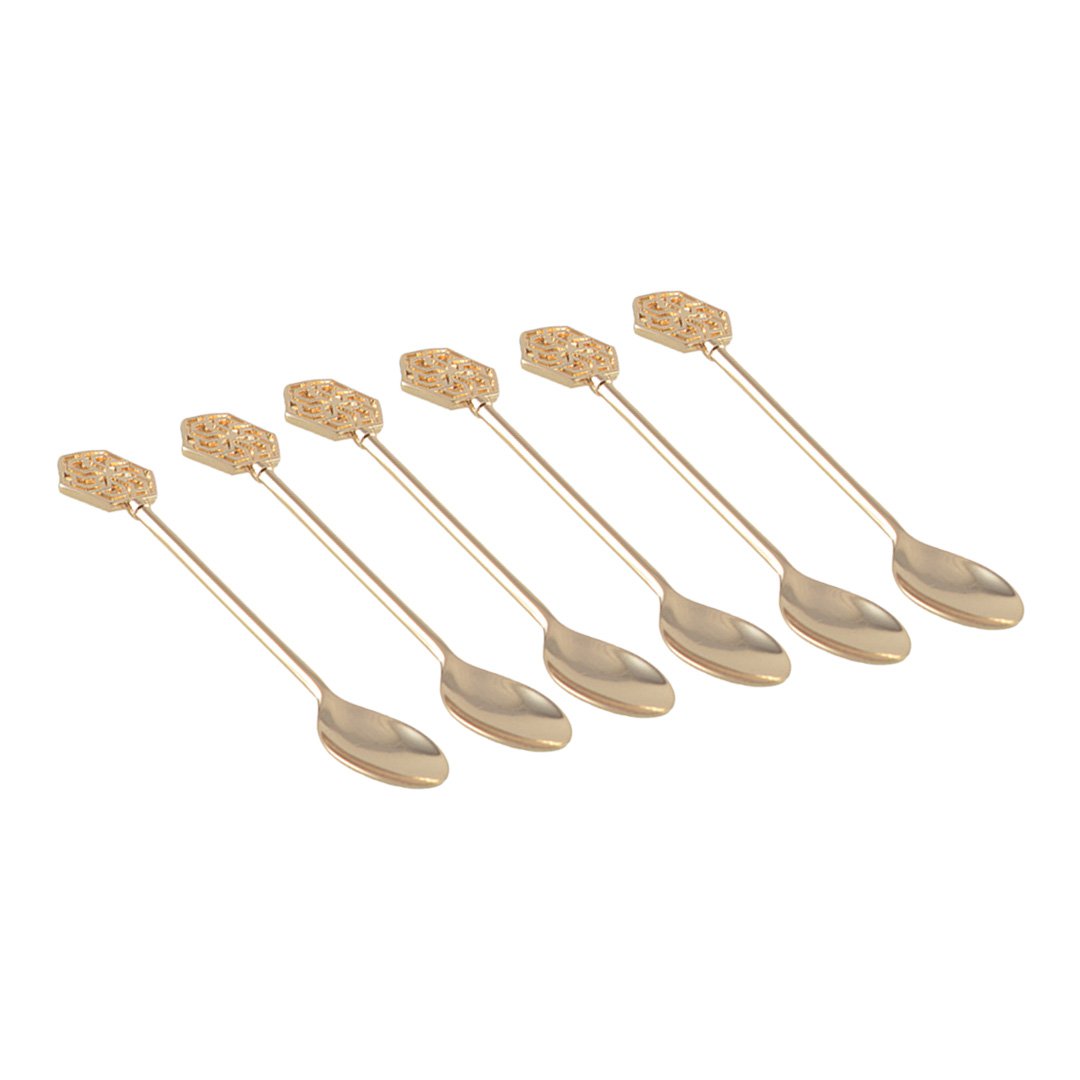 Theelepels goud set van 6