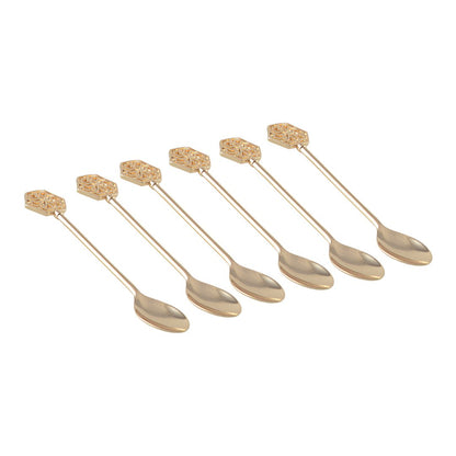 Theelepels goud set van 6