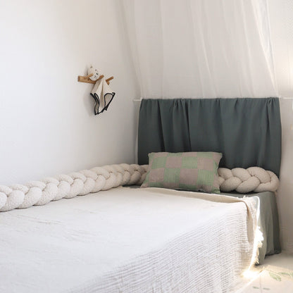 Bedvlecht 200 cm crème polyester