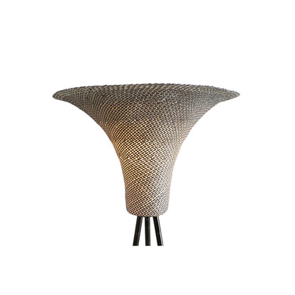 Staande lamp palmblad naturel zwart 152 cm
