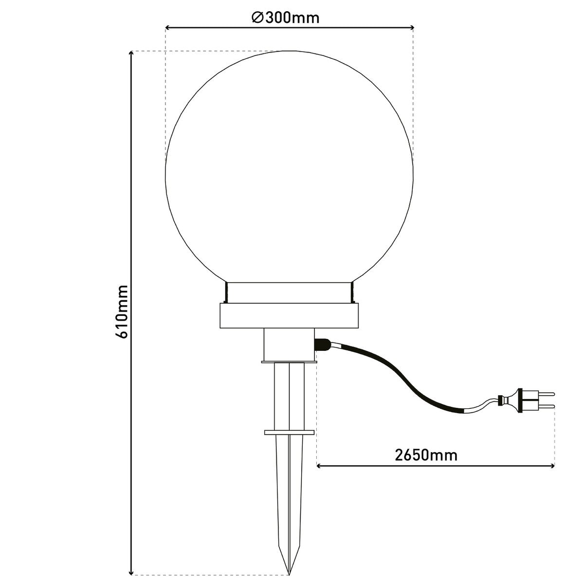 Lamp 30x30x61 cm kunststof