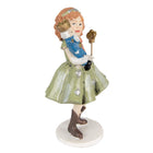 Kerstbeeld kind 12 cm groen polyresin
