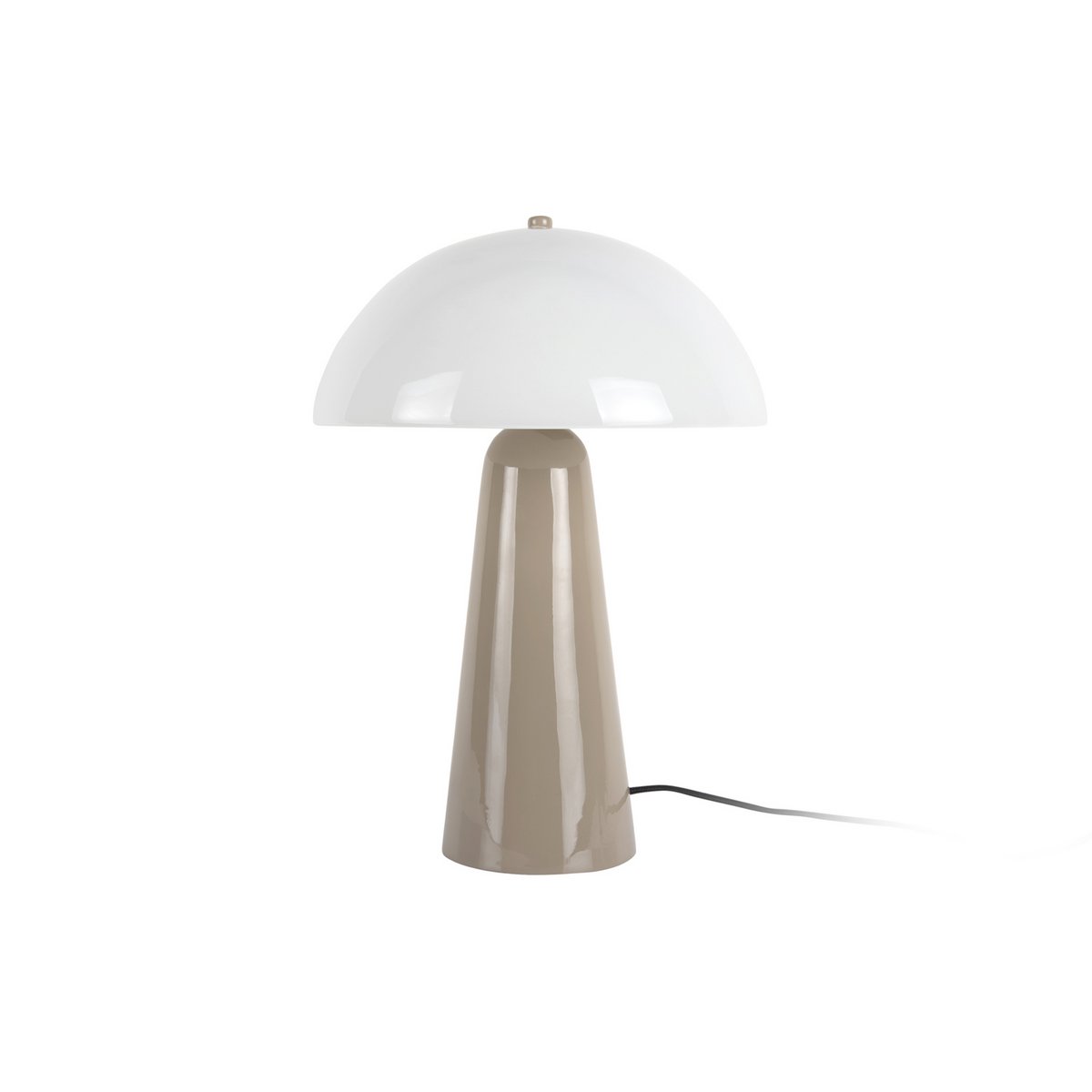 Tafellamp glas melkwit grijs 30 cm