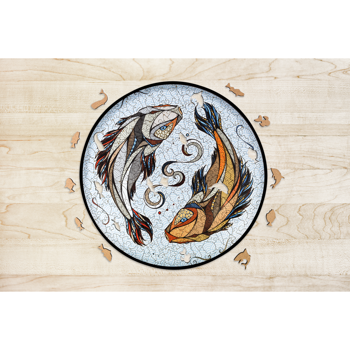 Houten legpuzzel Koi Karper 150 onderdelen 28,5x28,5 cm