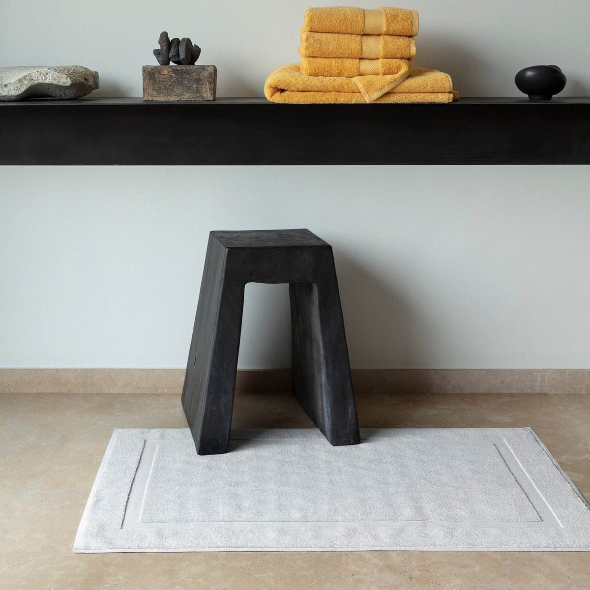 Bidetmat 60x60 cm katoen wit