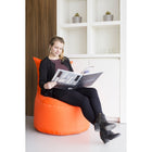 L Bag Orange Bean Bag With Handle For Comfort And Convenience