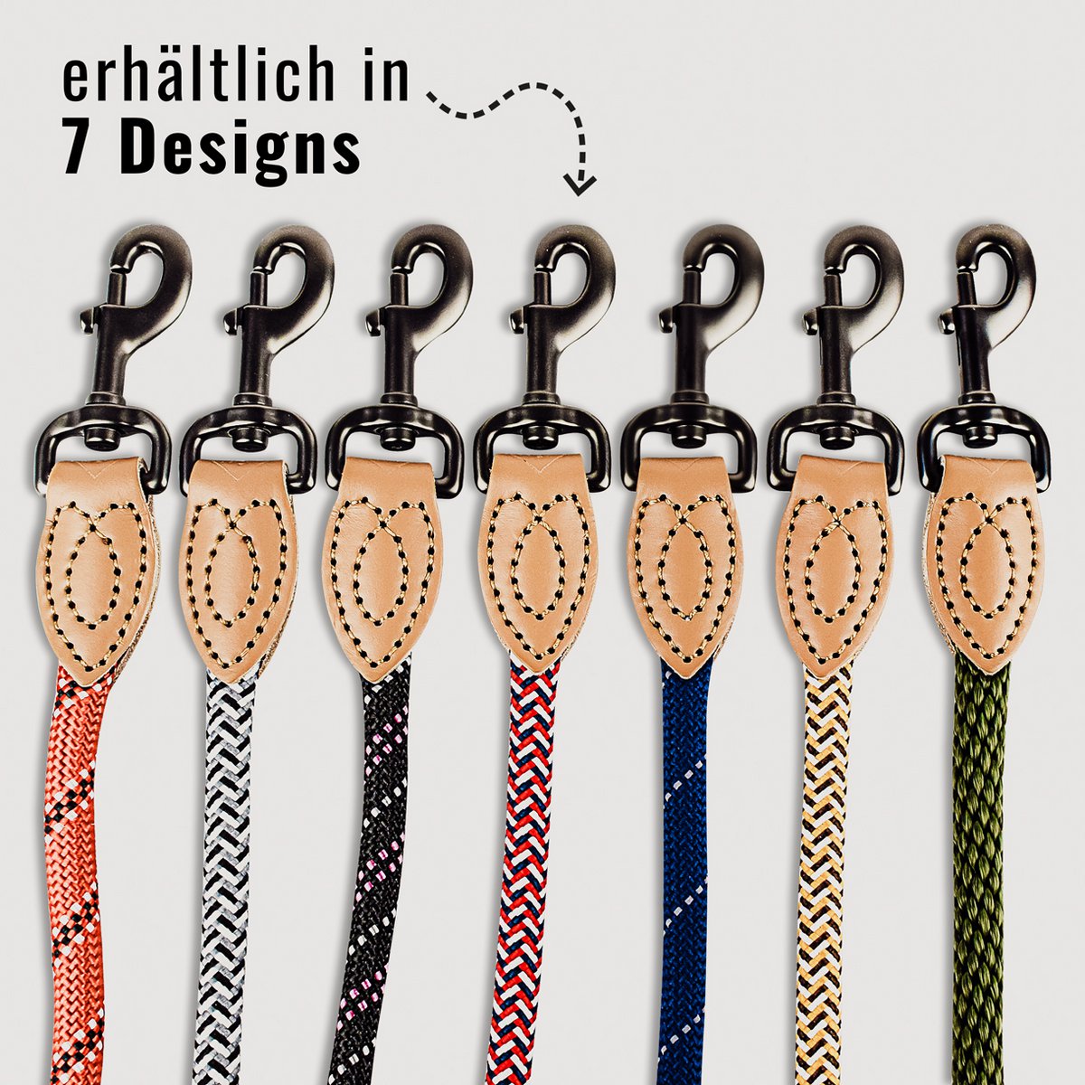 Hondenriem 120 cm leer polyamide
