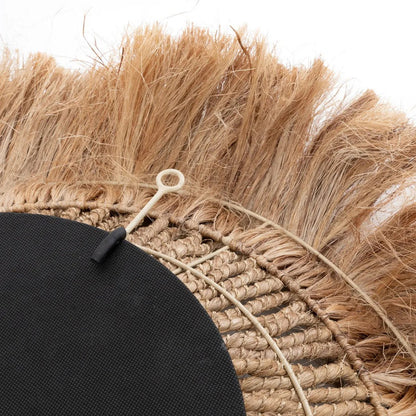 Spiegel komvormig naturel handgemaakt abaca
