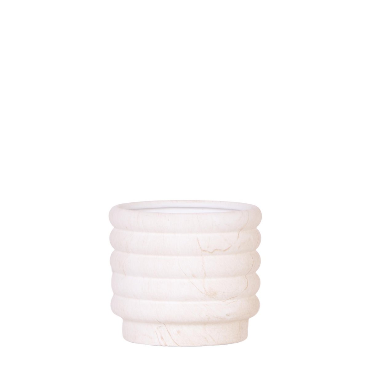 Sierpot keramiek Ø12 cm licht marmer