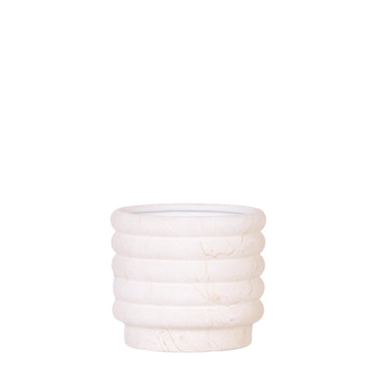 Sierpot keramiek Ø12 cm licht marmer
