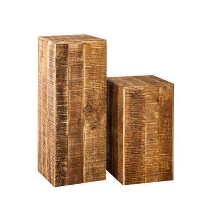 Bloemzuil 27x27 Cm Hoogte 50 Of 73 Cm Mangohout Decoratief