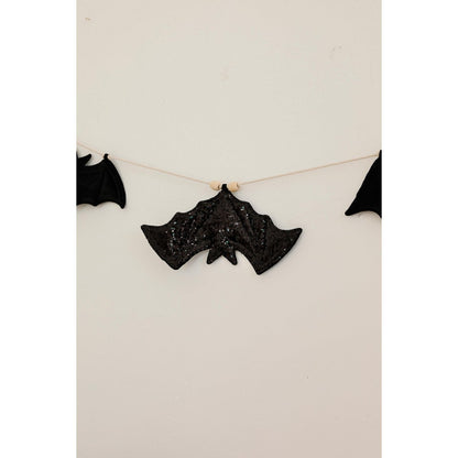 Decoratieve Halloween-slinger "5 vleermuizen" Halloween-huisdecor, zwarte muurkunst, Halloween-wanddecor, paillettenvleermuiskussen, feestdecoratie