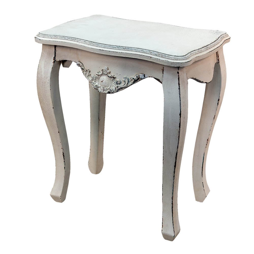 Bijzettafel 52x35x58 cm wit hout