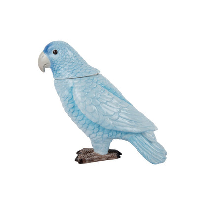 Voorraadpot vogel keramiek blauw 12x21x23 cm
