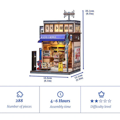 Doe-het-zelf huisje 15,5x13,7x22cm convenience store