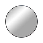 Wandspiegel Ø60 cm aluminium zwart